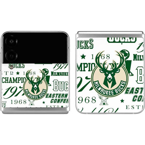 NBA Milwaukee Bucks Historic Blast New Galaxy Z Flip4 5G Skin